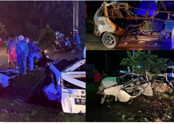 Avanza Veloz Terbelah Tabrak Tiang Gara-gara Ngebut Saat Hujan, ini Bahaya Aquaplanning