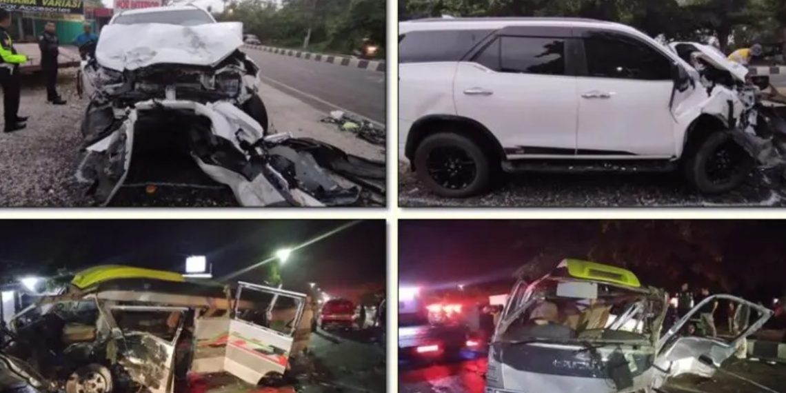 Kecelakaan Tragis di Banjarbaru: Dua Tewas, 15 Luka-luka  Saat Fortuner yang Dikendarai Anak 16 Tahun Tabrak Isuzu Elf