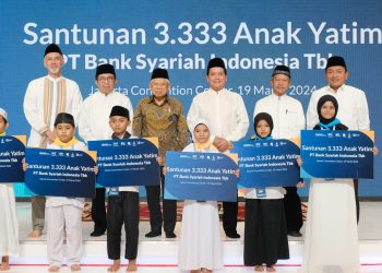 Berbagi Keberkahan, Wapres Hadiri dan Berikan Santunan bagi 3.333 Anak Yatim