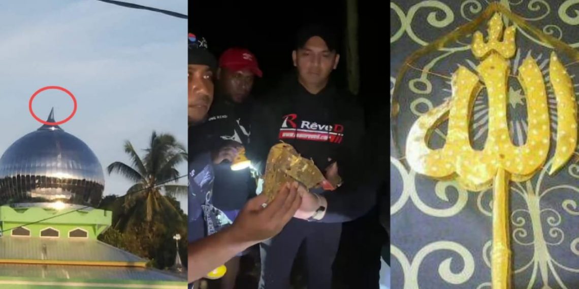 Bermodal Tangga dan Tali, Pencuri ini Berhasil Curi Tiang Kubah Emas Berlafaz Allah Senilai Rp3 Miliar, Begini Kronologisnya