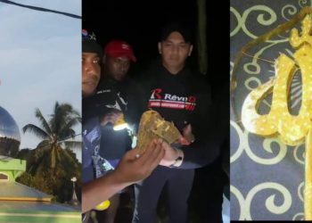 Bermodal Tangga dan Tali, Pencuri ini Berhasil Curi Tiang Kubah Emas Berlafaz Allah Senilai Rp3 Miliar, Begini Kronologisnya