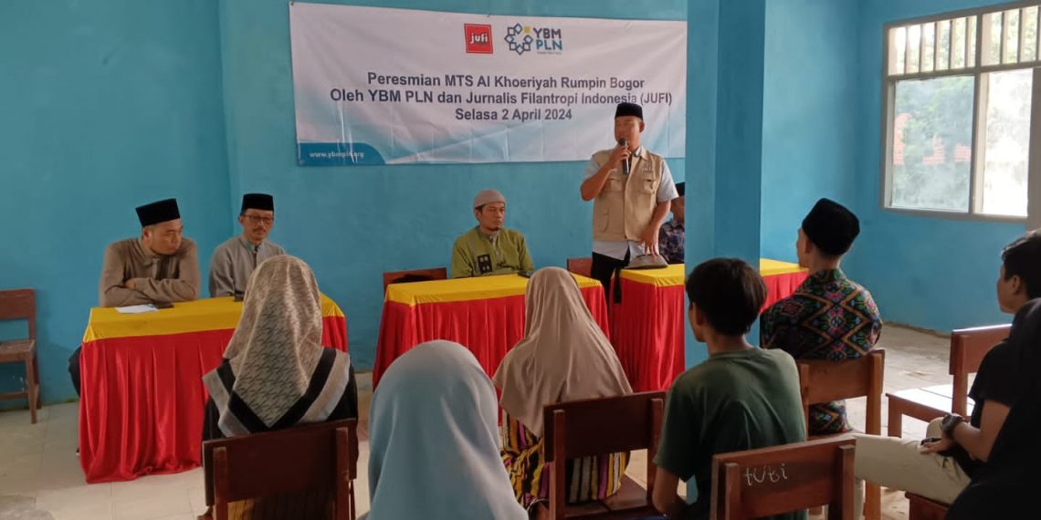 YBM PLN Bersama JUFI Resmikan Bantuan Renovasi MTS Al Khoeriyah