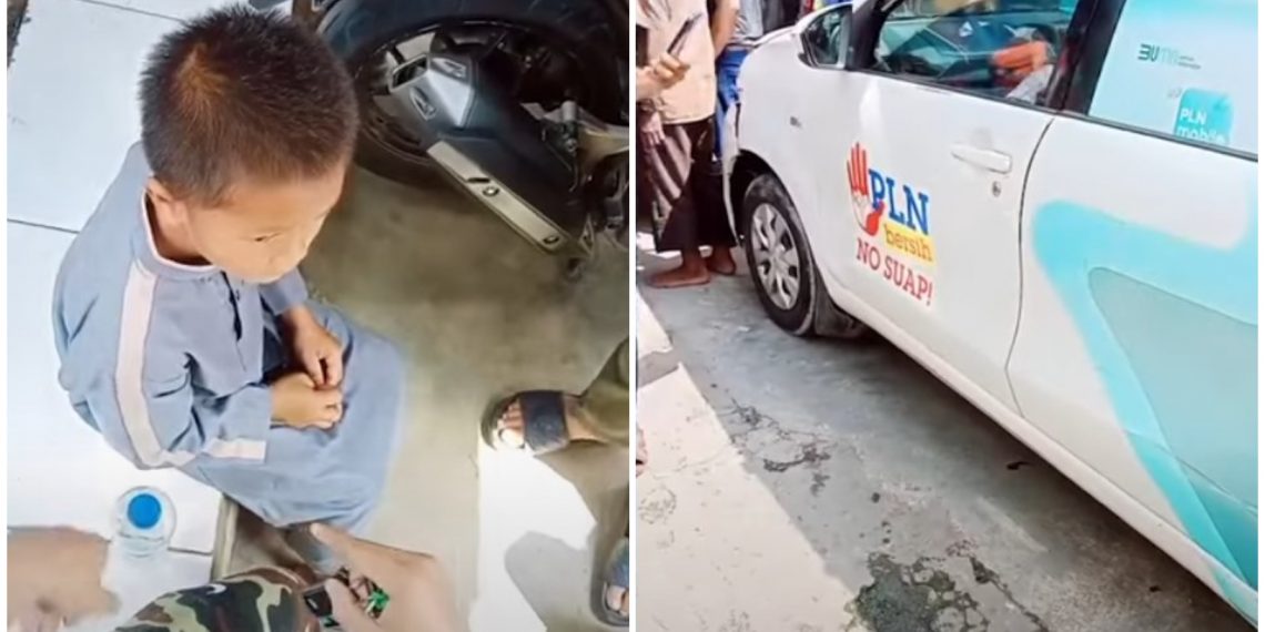 Heboh Bocah 6 Tahun Menyetir Mobil PLN hingga Tabrak Motor, ini Kronologinya