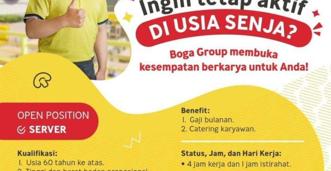 Angkat Topi, Resto ini Buka Lowongan Kerja untuk Lansia, Simak Kriterianya