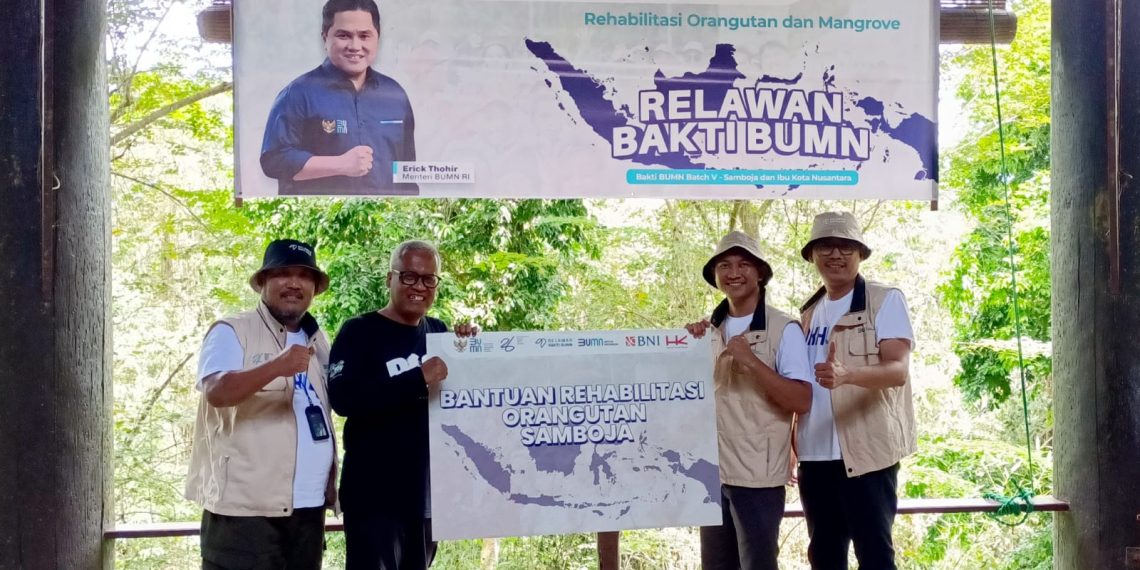 BNI Dukung Relawan Bakti BUMN ke Samboja dan IKN, Rehabilitasi Orangutan dan Mangrove