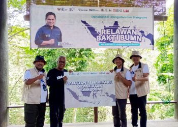 BNI Dukung Relawan Bakti BUMN ke Samboja dan IKN, Rehabilitasi Orangutan dan Mangrove