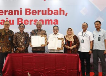 Jamkrindo Teken Nota Kesepahaman Kolaborasi BUMN dengan Perum LKBN Antara