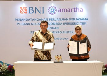 Wujudkan Ekonomi Inklusif dan Digitalisasi Akses Pembiayaan UMKM, BNI Jalin Kerjasama dengan Amartha