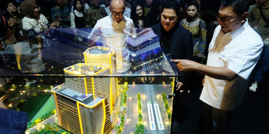 Ikonik ! Bank Mandiri Groundbreaking Gedung Mandiri Financial Center di Kawasan PIK 2