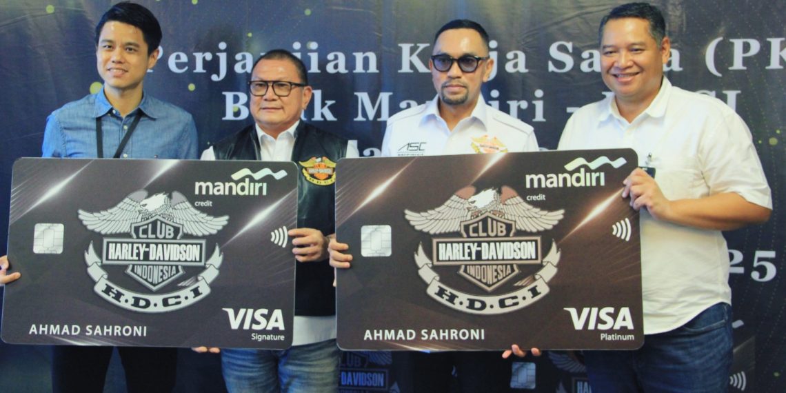 Perluas Ekosistem Bisnis Kartu Kredit, Bank Mandiri Jalin Kemitraan dengan Harley Davidson Club Indonesia (HDCI)