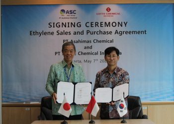 LOTTE Chemical Indonesia Jalin Kerja Sama Penyediaan Etilena dengan Asahimas Chemical