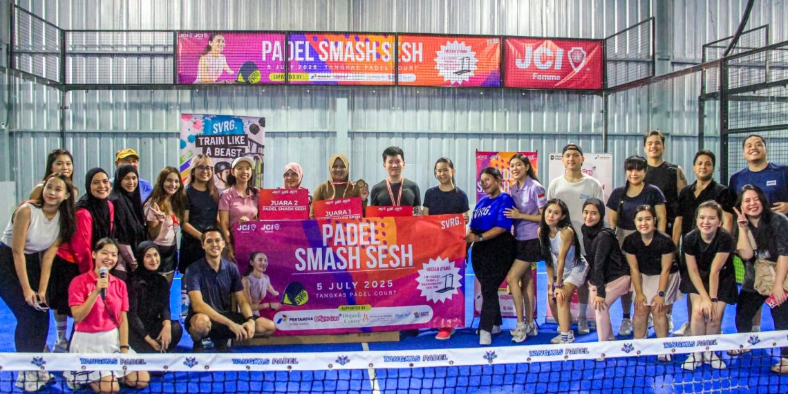 JCI Femme Dorong Gaya Hidup Aktif Lewat “Padel Smash Sesh” di Jakarta, Didukung SVRG sebagai Sponsor Utama