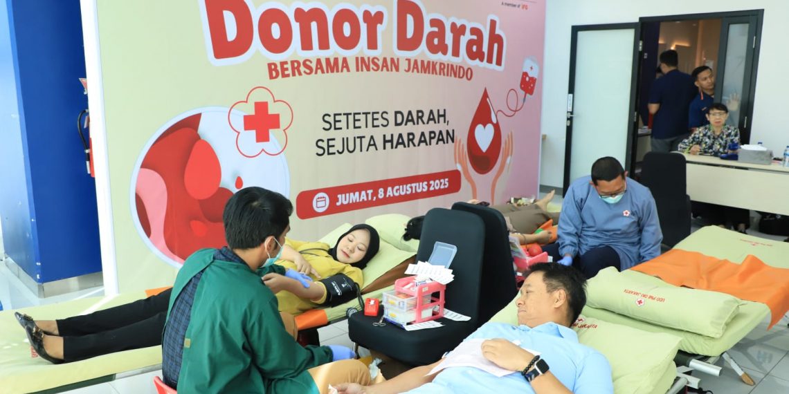 HUT ke-80 RI, Jamkrindo Wujudkan Semangat Gotong Royong Lewat Donor Darah