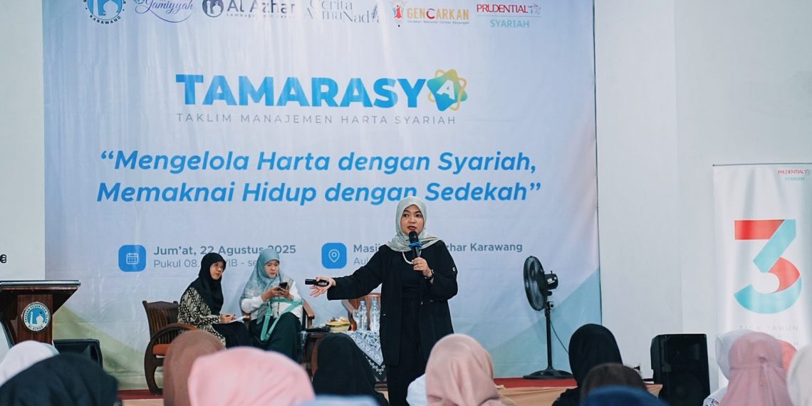 Prudential Syariah bersama LAZ Al Azhar Gelar Literasi Keuangan Syariah bagi Ratusan Perempuan di wilayah Karawang
