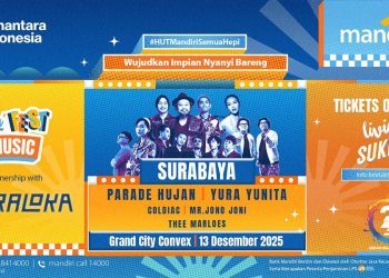 Suara Loka Surabaya: Parade Hujan, Yura Yunita, hingga Coldiac Siap Panaskan Panggung Livin’ Music Fest