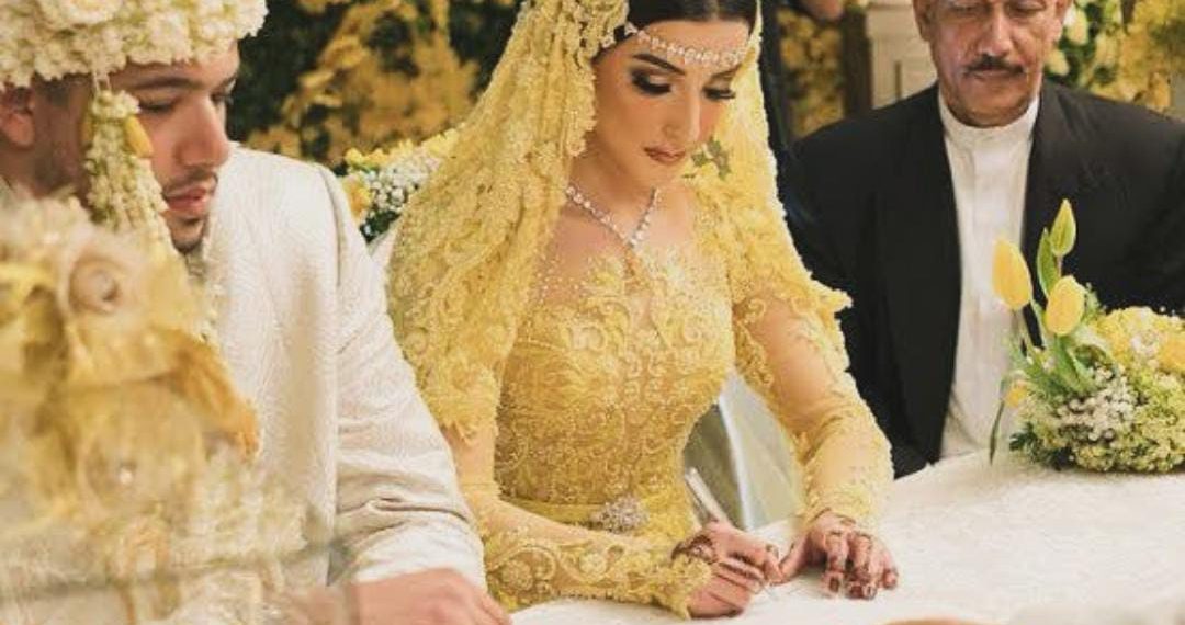 Foto pernikahan Tasya Farasya dan Ahmad Assegaf.